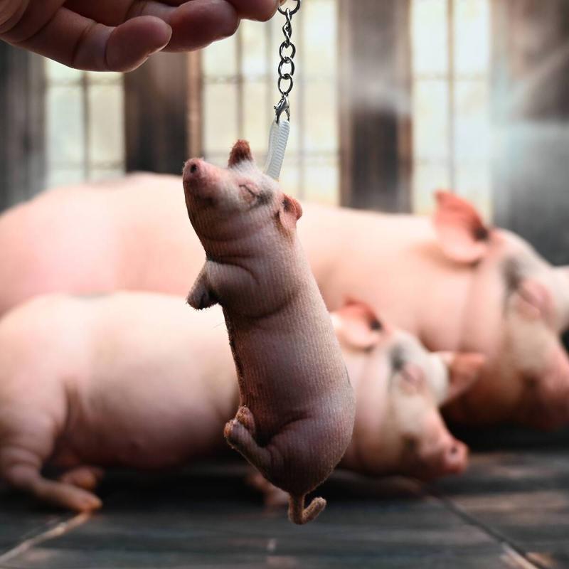 Home Office With Sofa - Kawaii Realistic Sleeping Pig Plush Toy