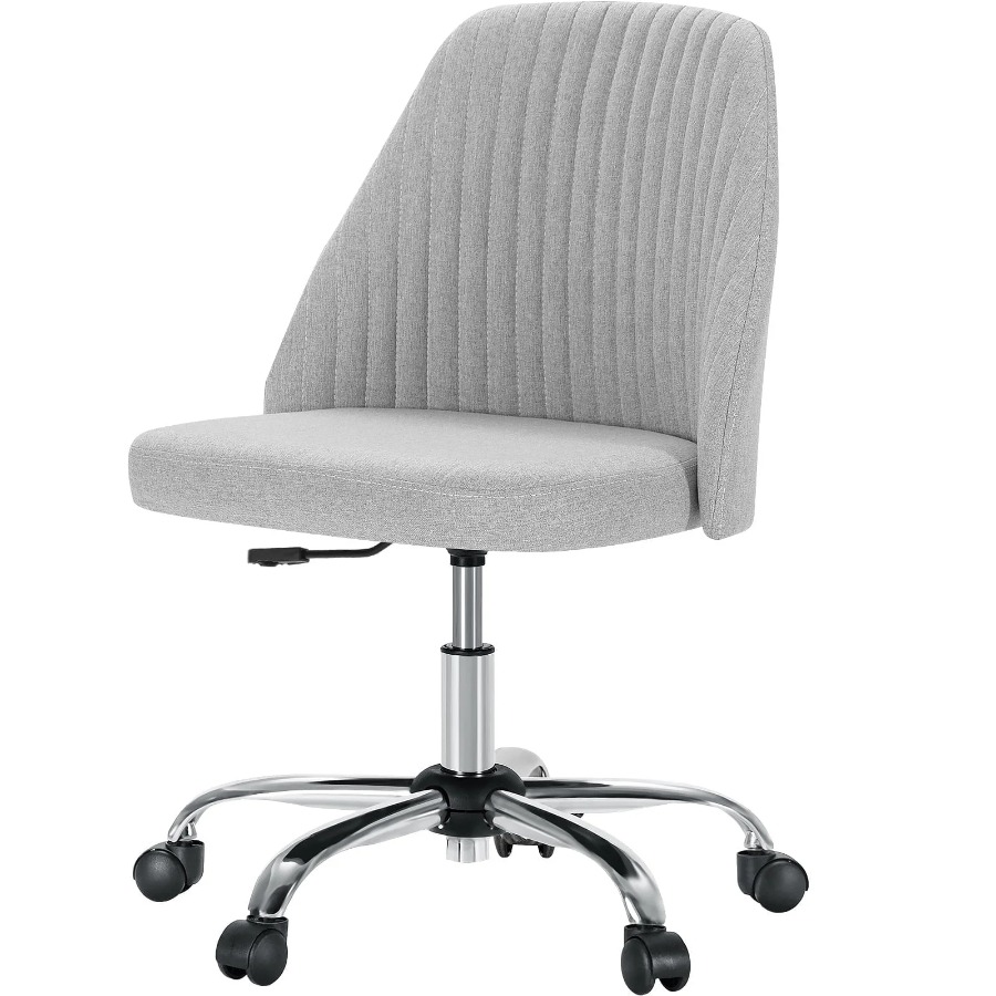 Home Office Cozy - Armless Desk Chair with Wheels, Adjustable