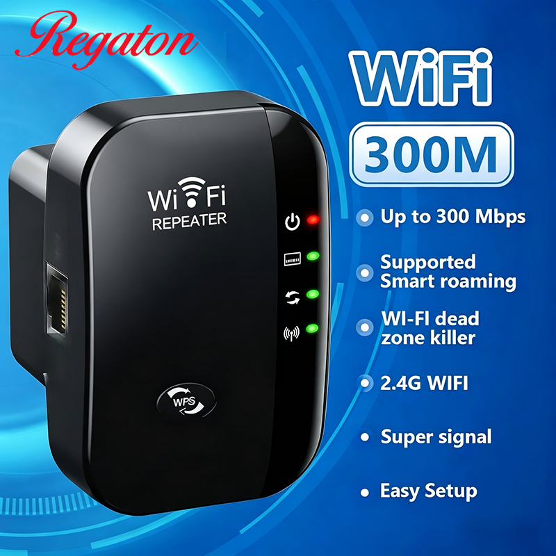 Home Office Equipment - Wireless 300M 2.4GHz WiFi Range Extender,