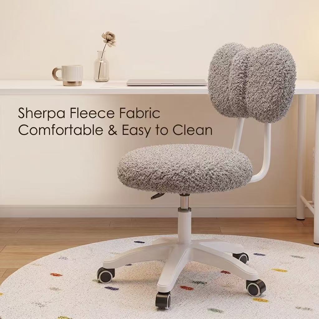 Cute Boucle Swivel Office Chai - огляд і ціна Home Office In Living Room