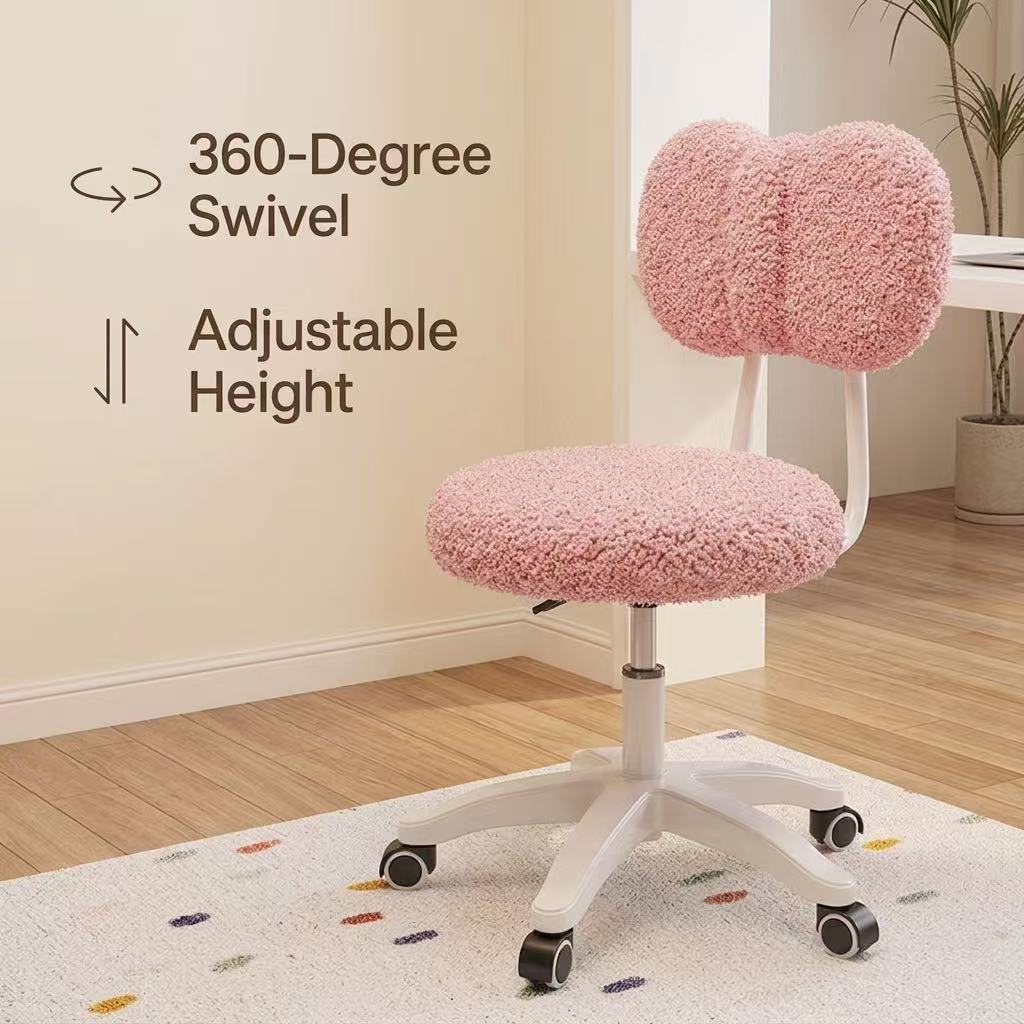Cute Boucle Swivel Office Chai - огляд і ціна Home Office In Living Room