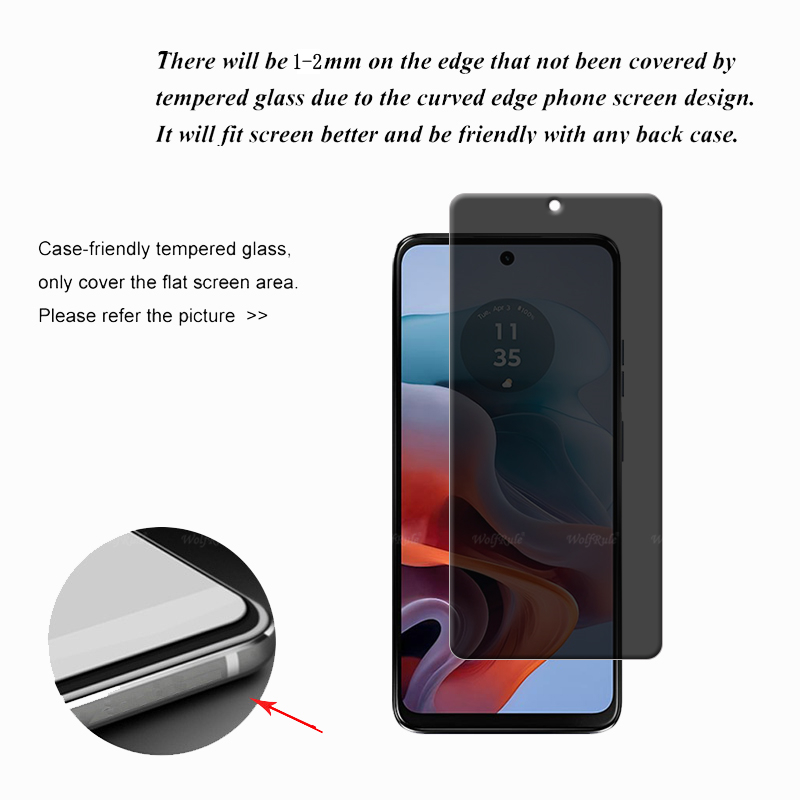4Pcs For Moto G34 Glass Moto G - огляд і ціна Monitor Privacy Screen