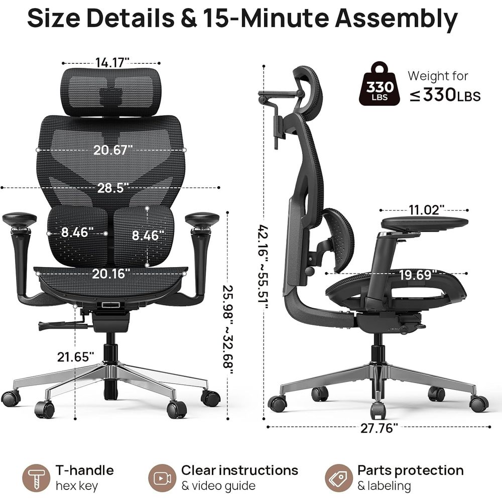 Ergonomic Oice Chair with Lumb - огляд і ціна Home Office Hours