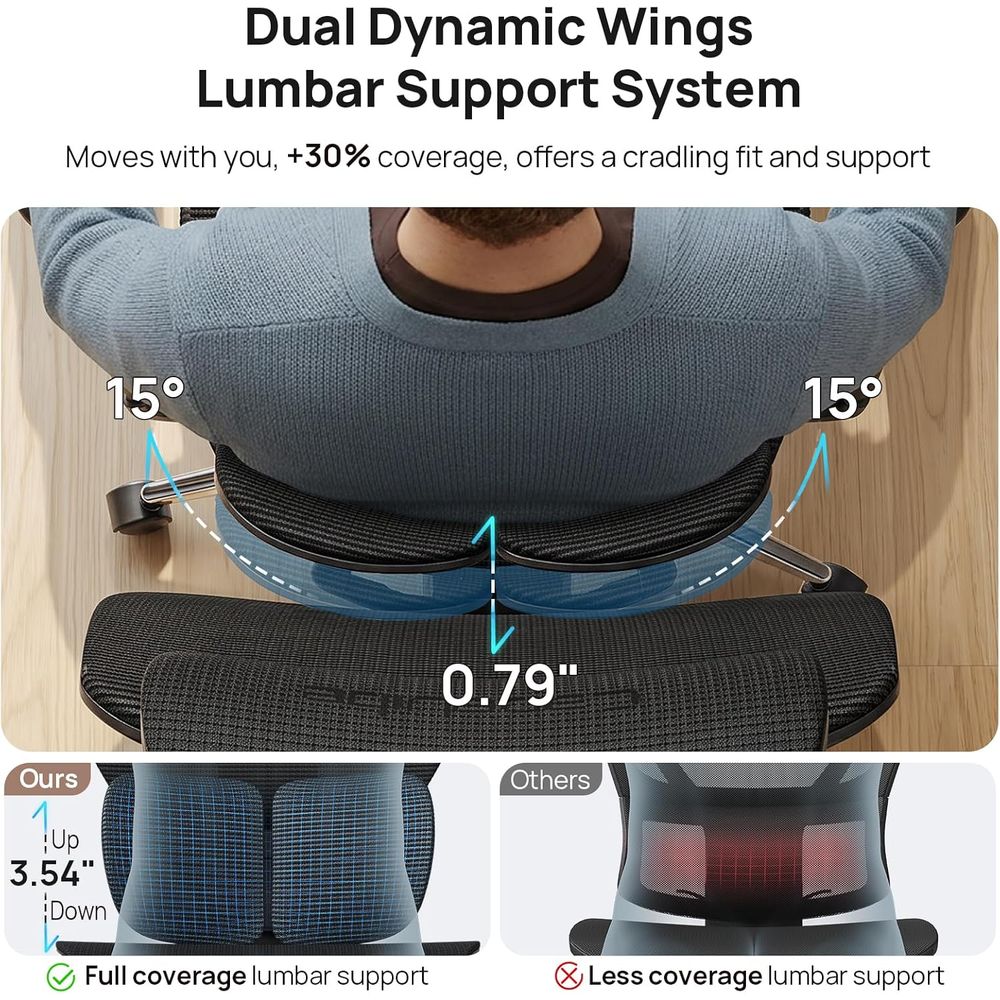 Ergonomic Oice Chair with Lumb - огляд і ціна Home Office Hours