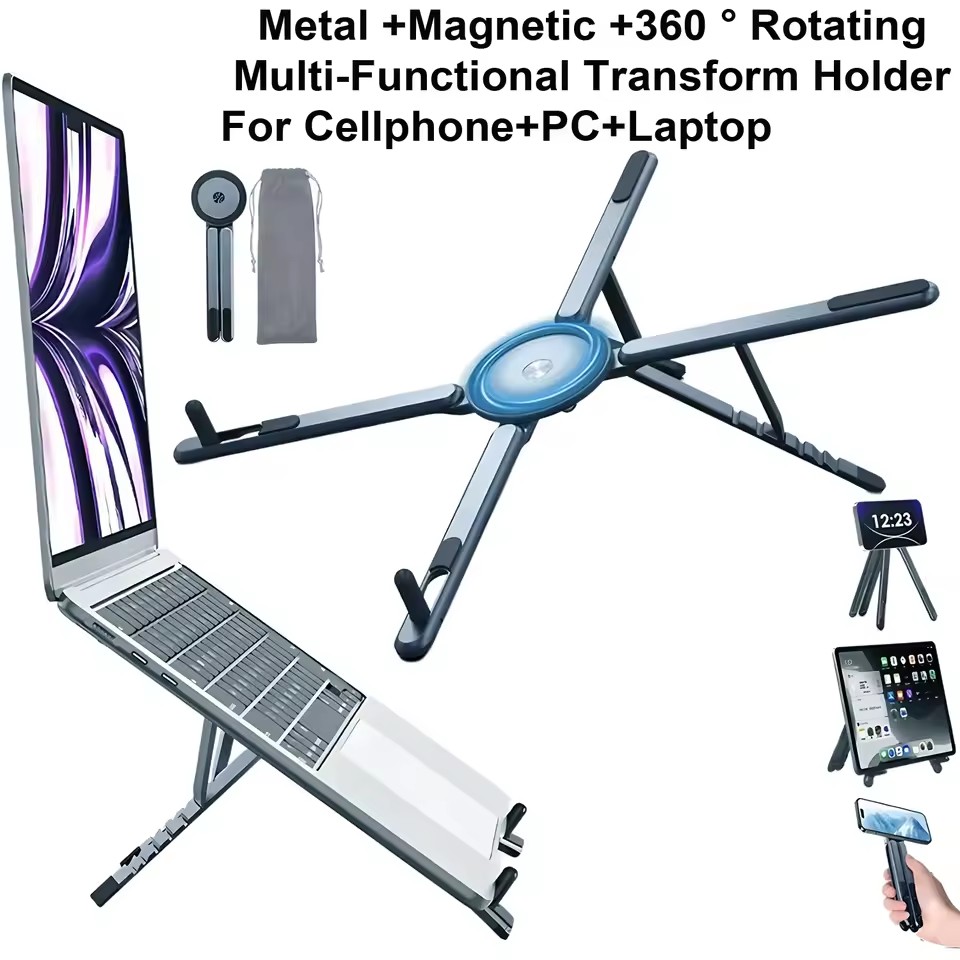 3 in 1 Foldable Magnetic Phone - огляд і ціна Laptop Stand Foldable