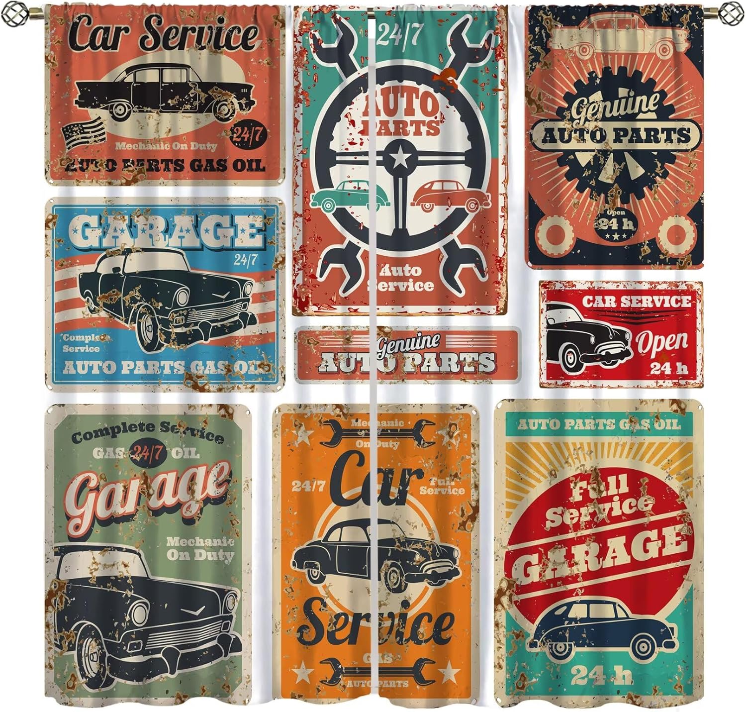Garage Curtains, Vintage Man D - огляд і ціна Home Office Shed
