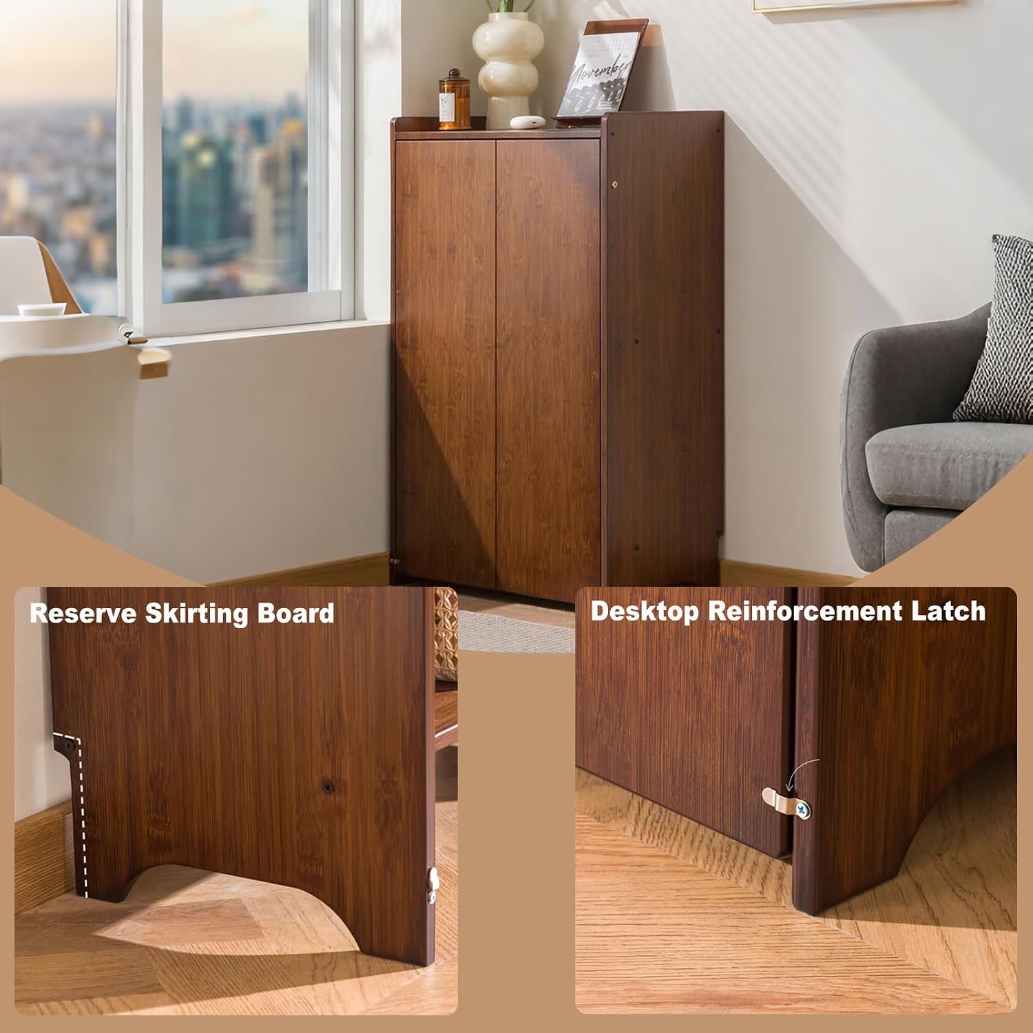 Bamboo Folding Desk With Stora - огляд і ціна Home Office Hideaway Desk