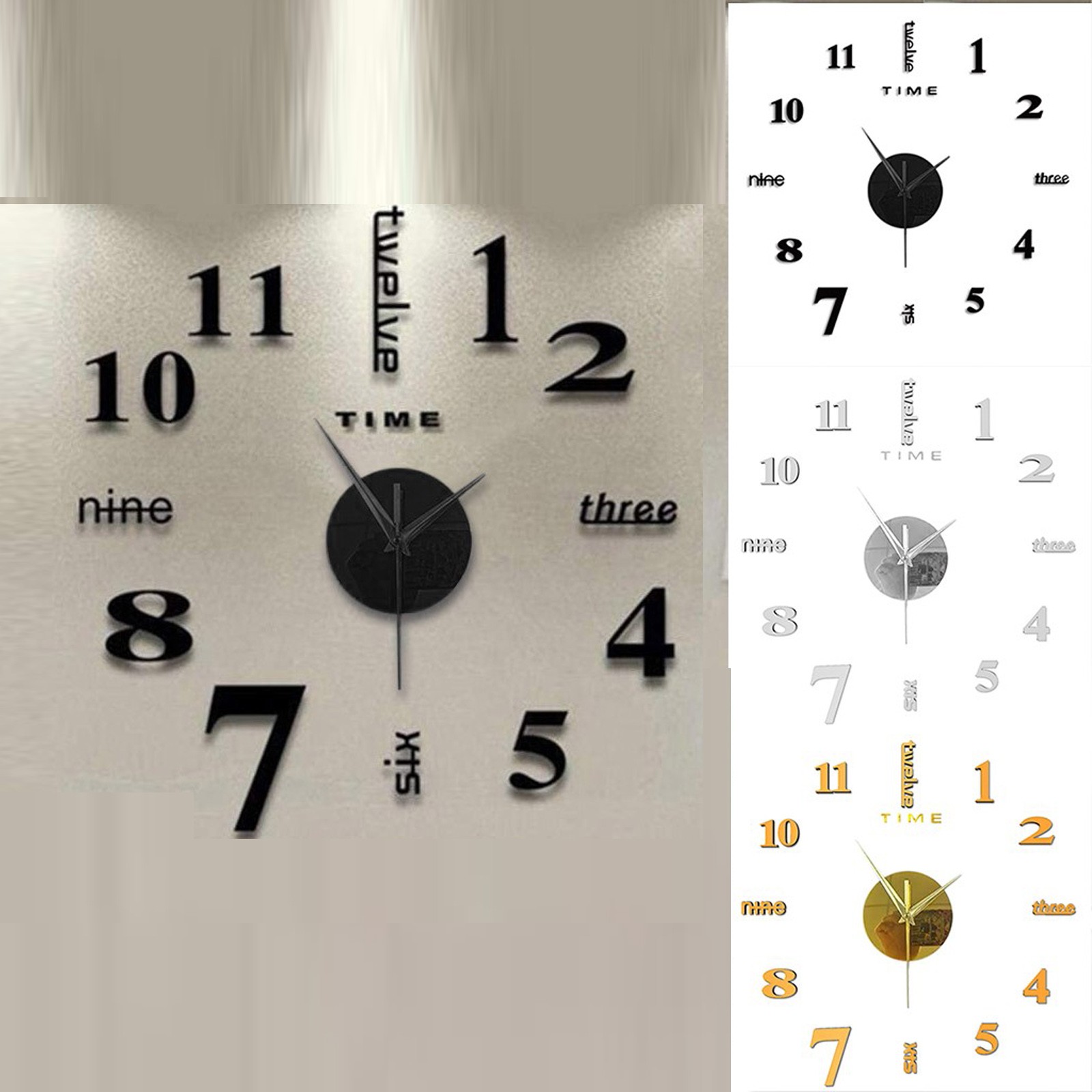 Frameless Diy Wall Mute Clock  - огляд і ціна Home Office Hours