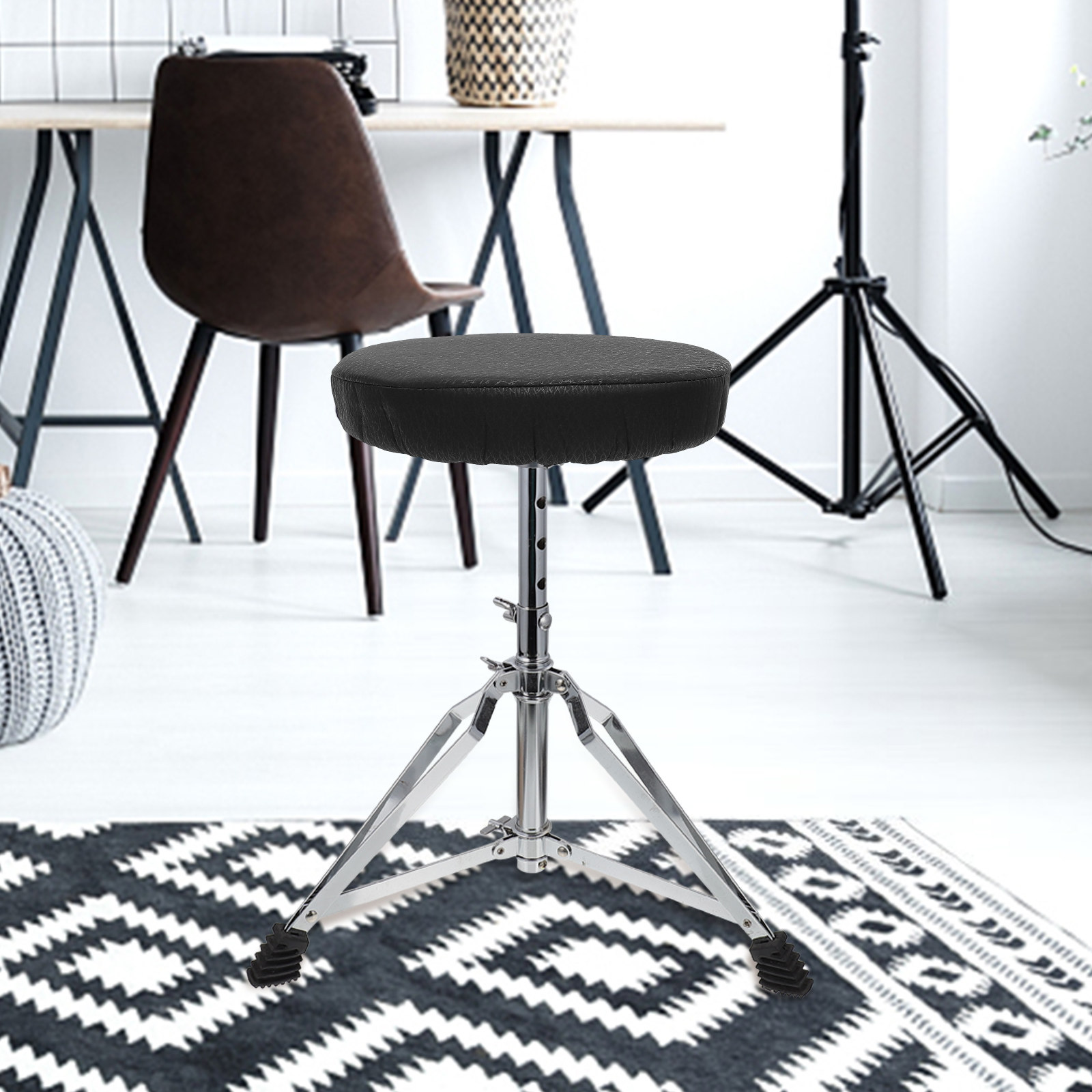 Super Round Stool Cover Black  - огляд і ціна Home Office With Sofa