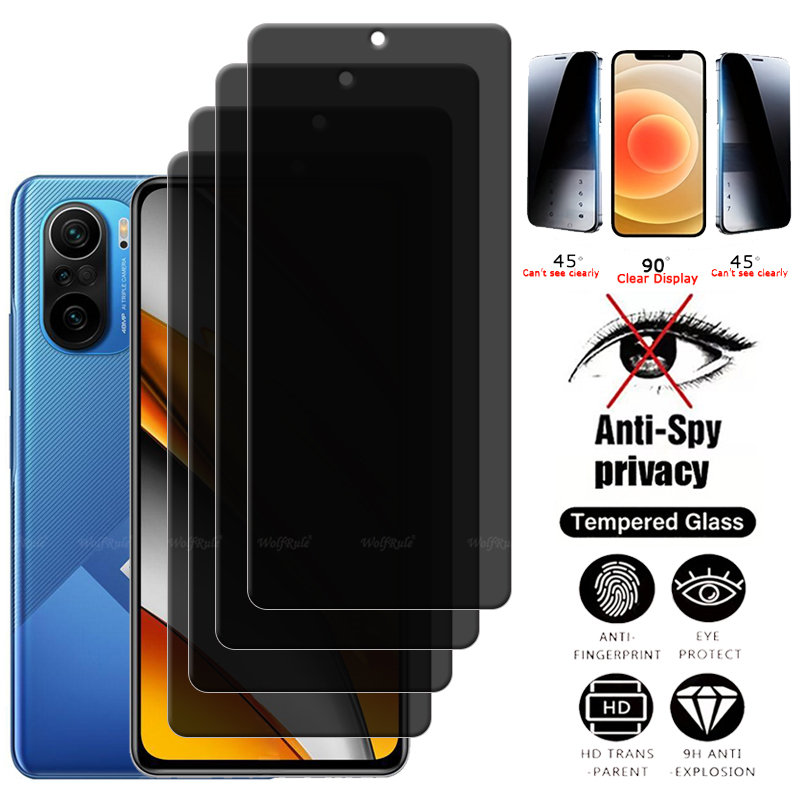4Pcs For Poco F3 Glass Xiaomi  - огляд і ціна Monitor Privacy Screen